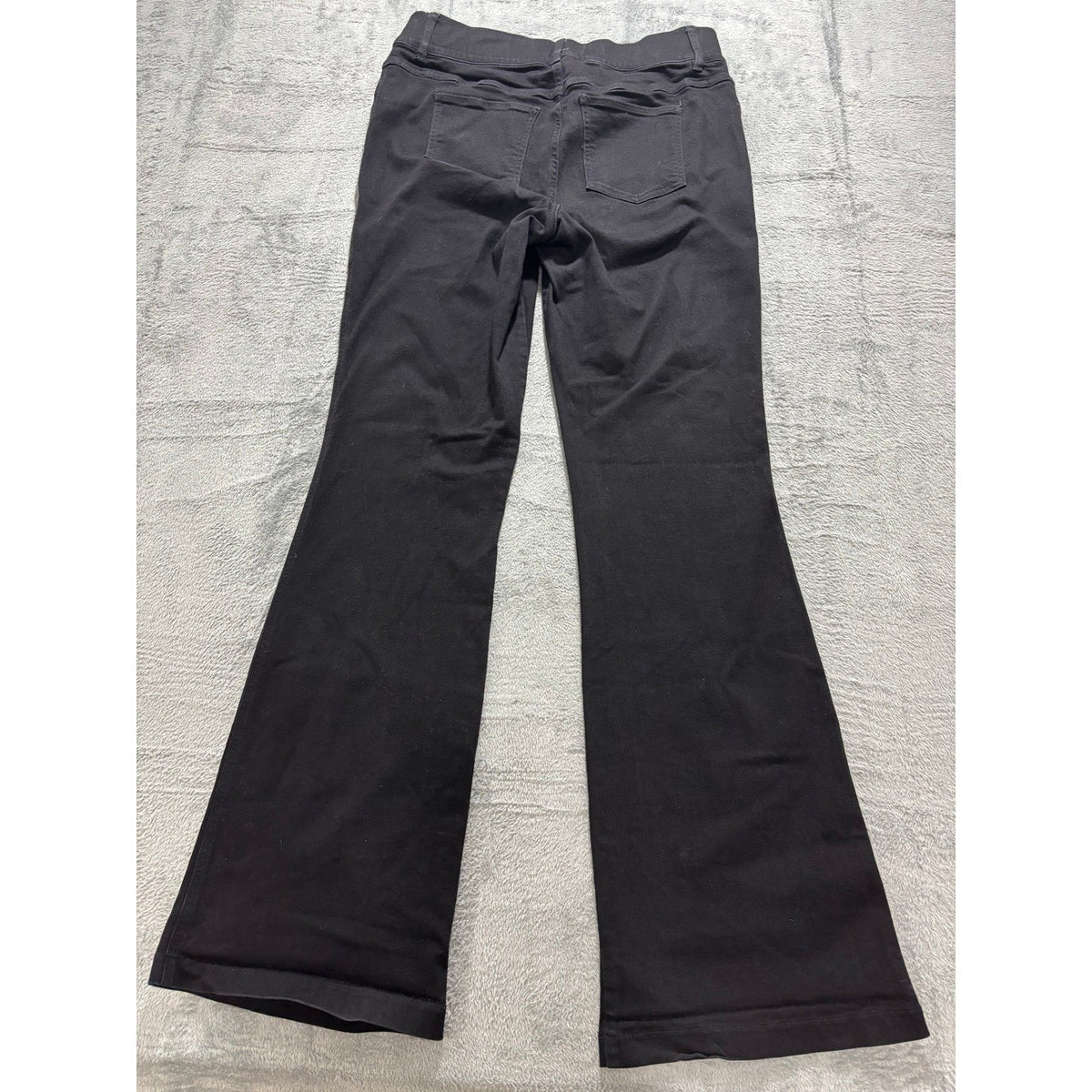 Spanx Womens XL Black Flare Leg Jeans High Rise Pull On Slimming Casual Classic