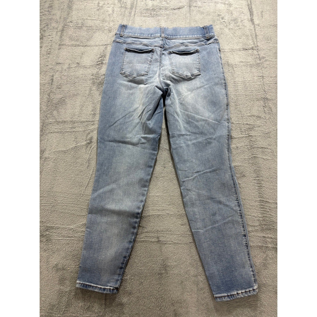 Spanx Womens 1XT Tall Blue Denim Pull On Skinny Jeans Casual Plus Size Slimming