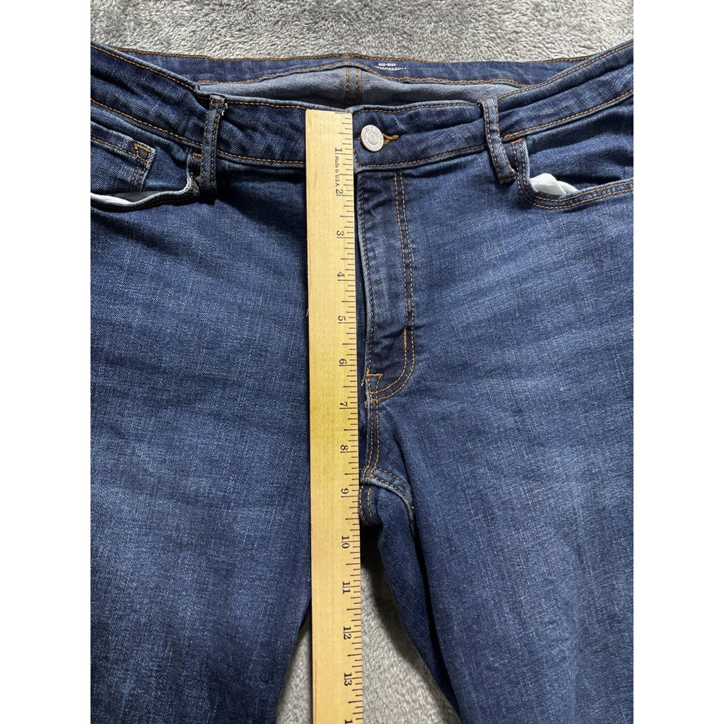 Old Navy Rockstar Womens 14 Long Dark Wash Super Skinny Jeans Distressed