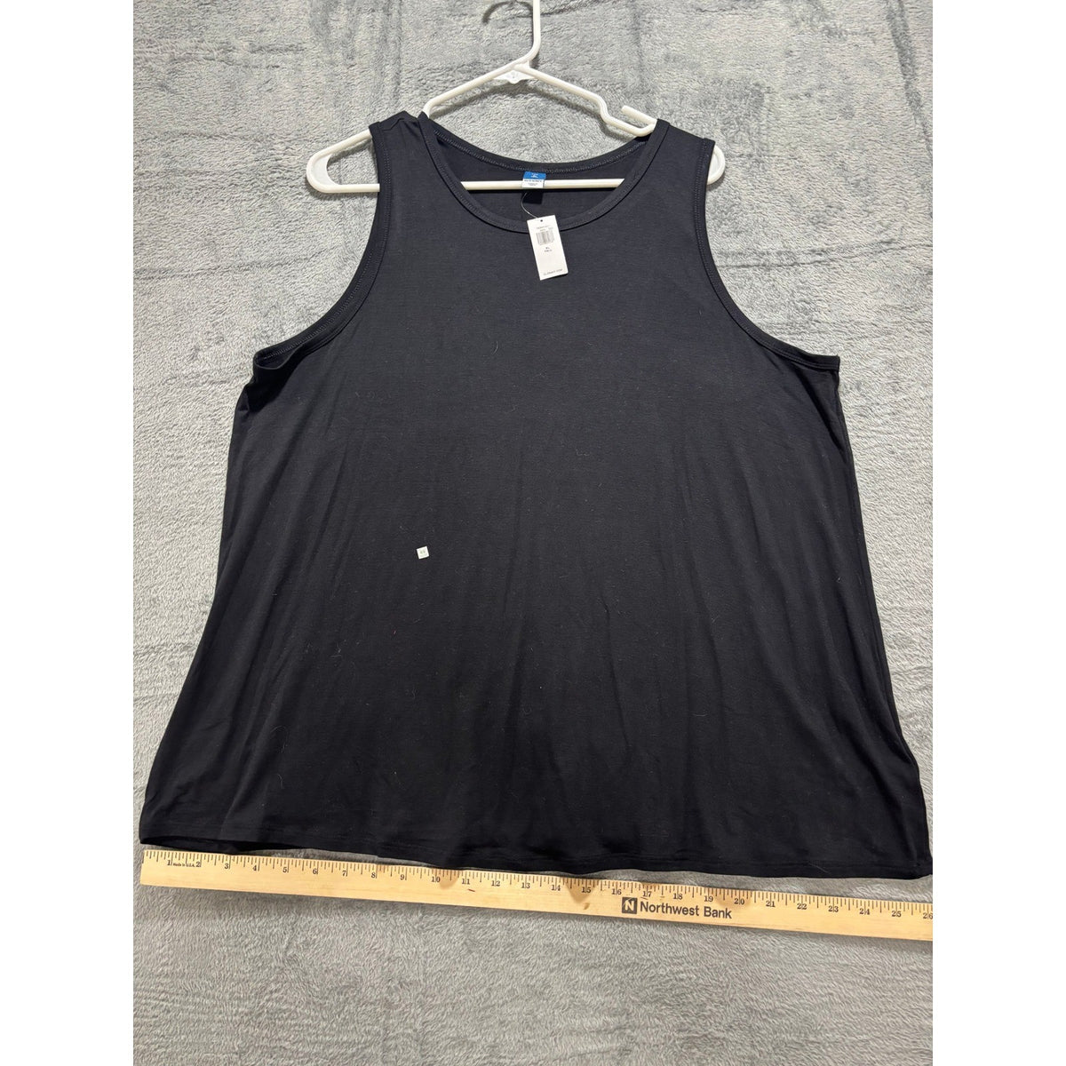 Old Navy Womens XL Tall Black Luxe Tank Top Sleeveless Casual Athleisure Basic