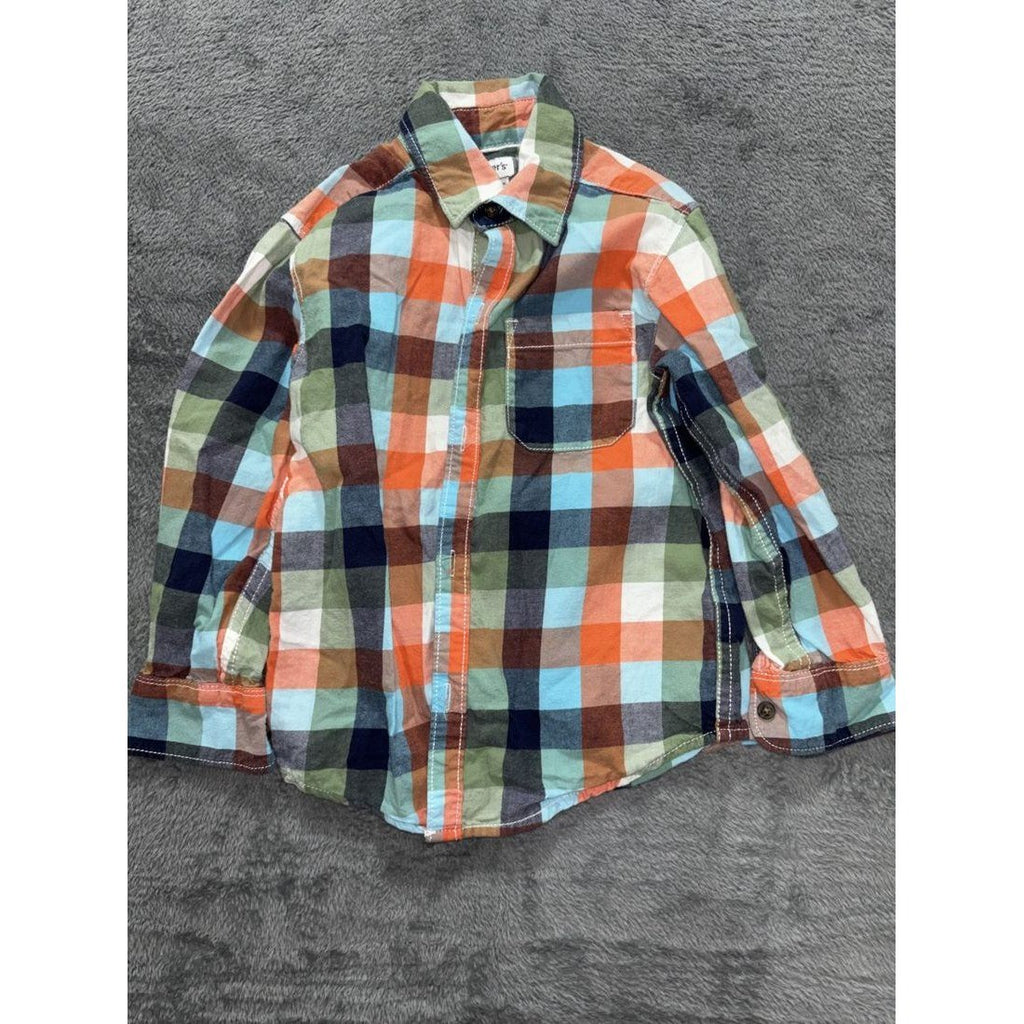 OshKosh & Carter's Boy Plaid Shirts Lot 5 Pcs 3T, photo 14 of 20