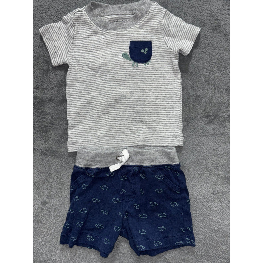 Carter's Baby Boy 6M 6 Piece Bundle Sleeper Hoodie Romper Shorts Tee Pants