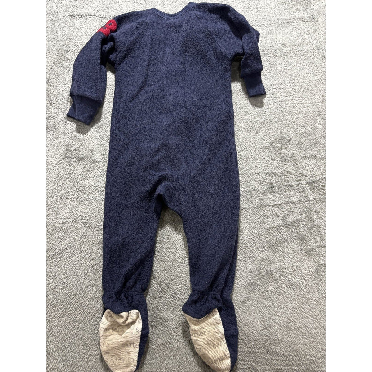 Carter's Baby 12M Football Sleeper, Red Bodysuit and Pajamas 4 Piece Bundle