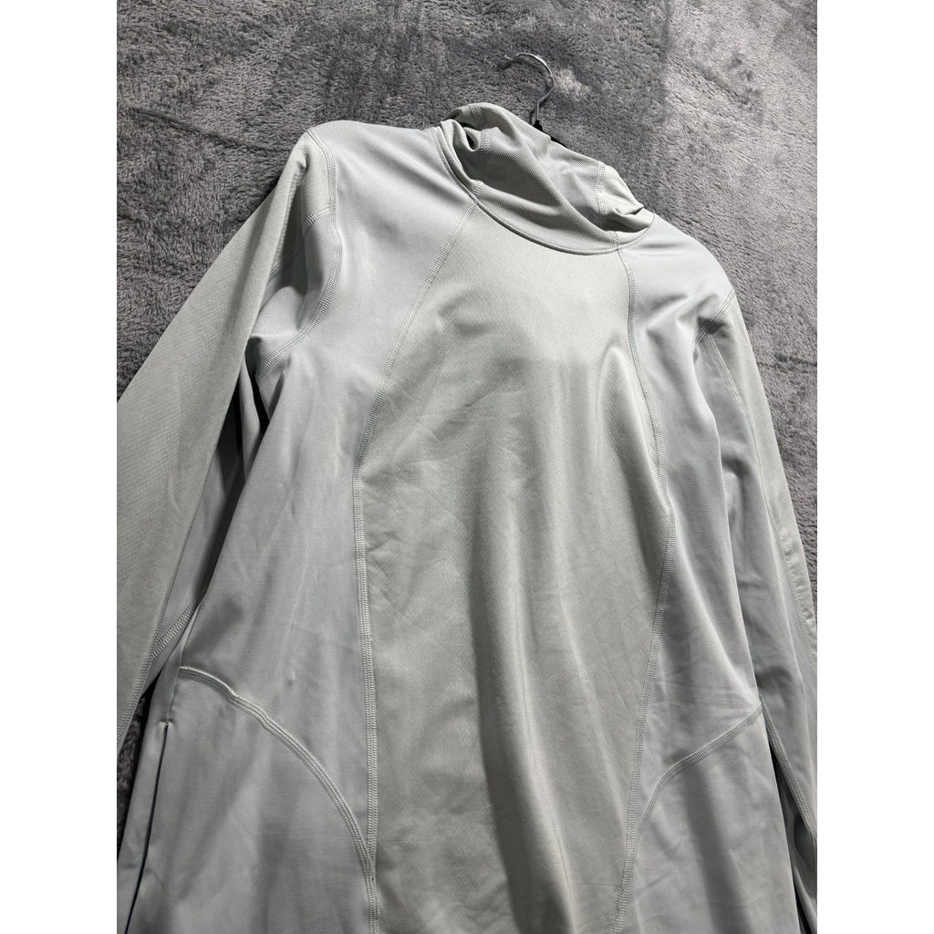 Under Armour Womens XL Sage Gray ColdGear Fitted Hooded Pullover Athleisure