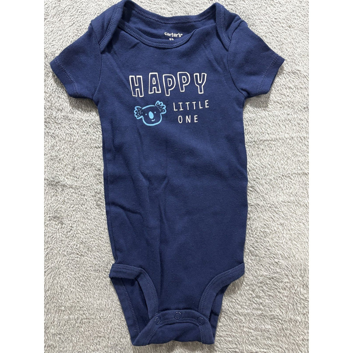 Carter's Baby Boy 12M 9 Piece Bundle Bodysuits Pants Jeans Shorts Hoodie Blue