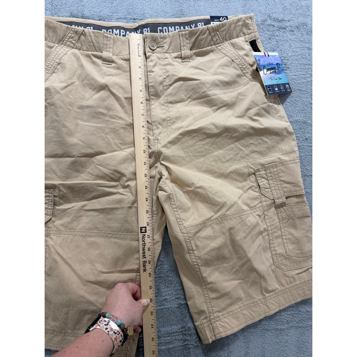 Company 81 40 Tan Stretch Cargo Shorts Mens NWT Casual Outdoor Summer