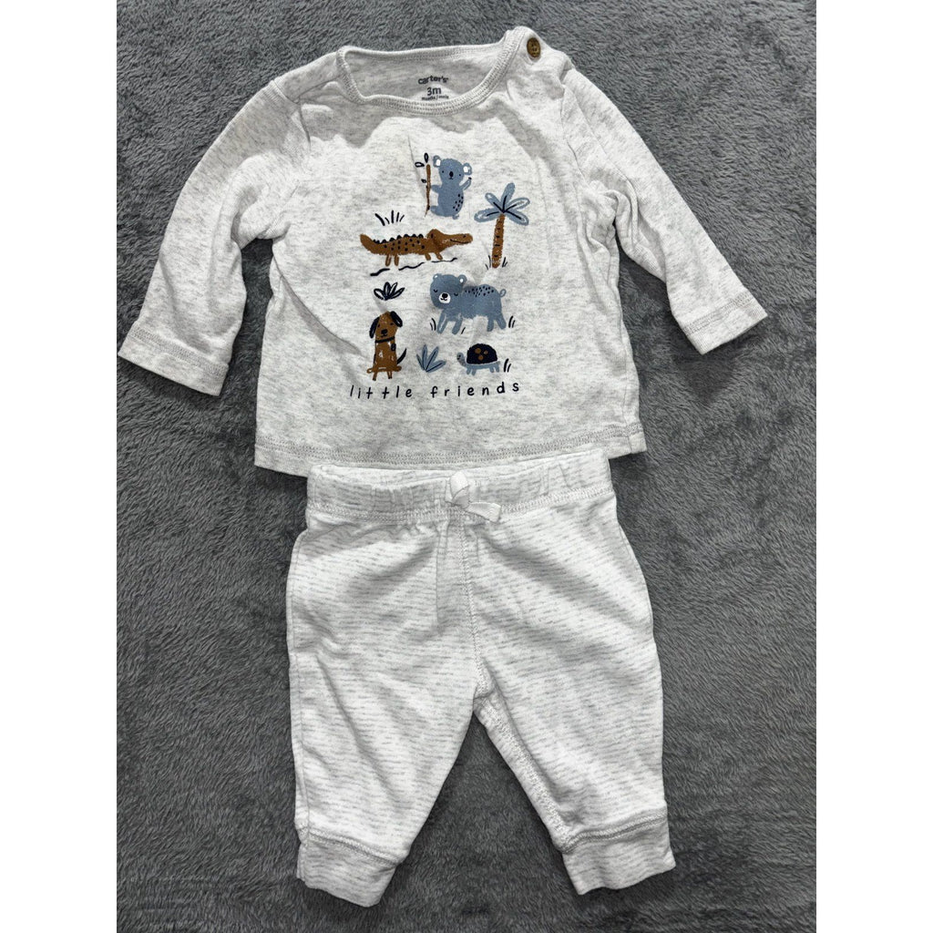 Carter's Baby Boy 3M 7 Piece Bundle Hoodie Tee Pants Bodysuits Blue Navy