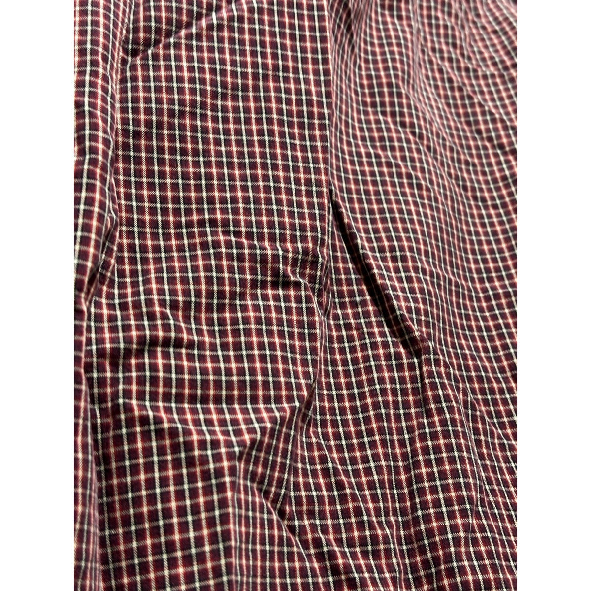 American Eagle XL Burgundy Check Long Sleeve Button Up Shirt Casual Preppy