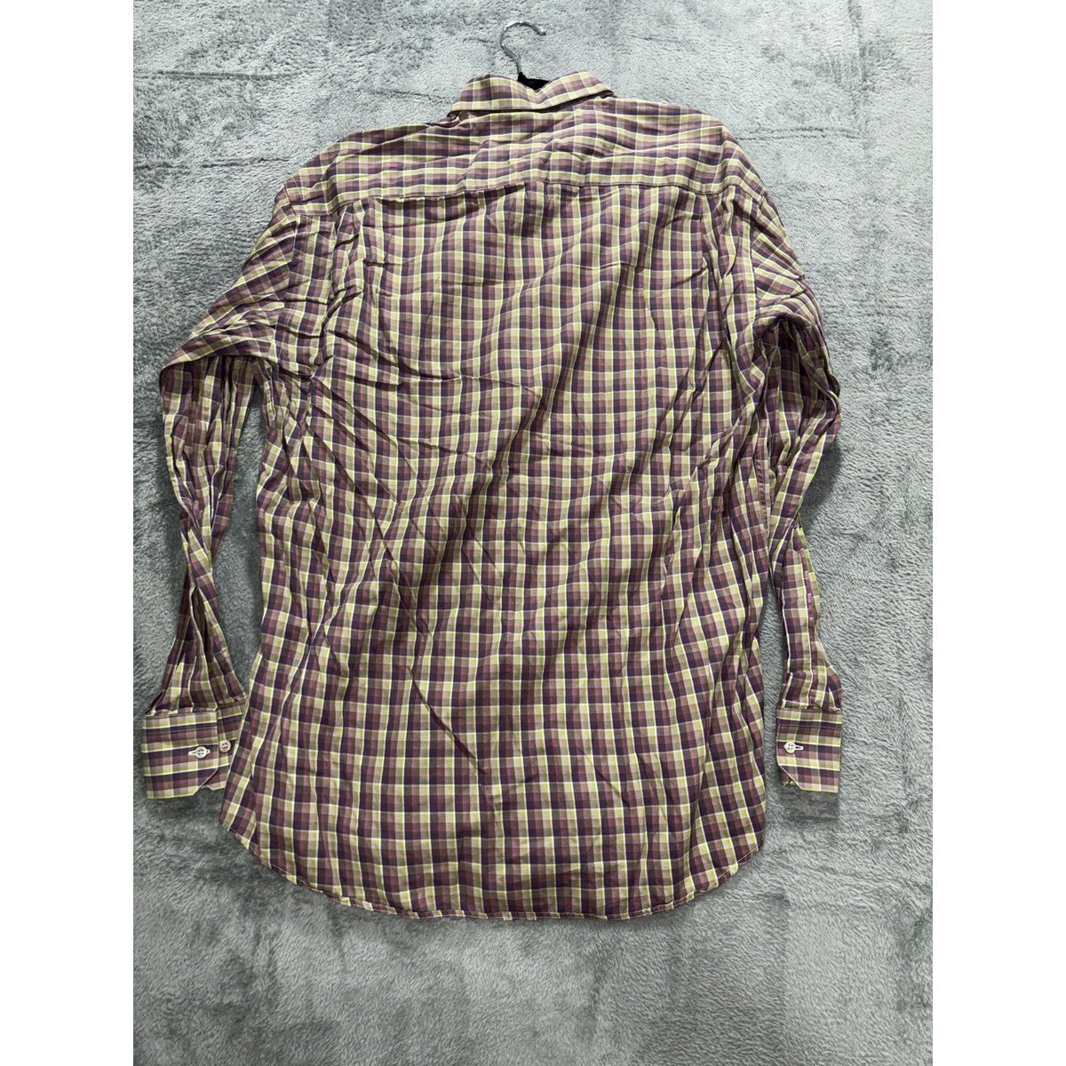 Turrau Men's Purple Green Plaid Shirt Size XL, photo 6 of 10