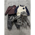 Baby B'gosh Baby Boy 12M 4 Piece Bundle Henley Joggers Hoodie Maroon Gray
