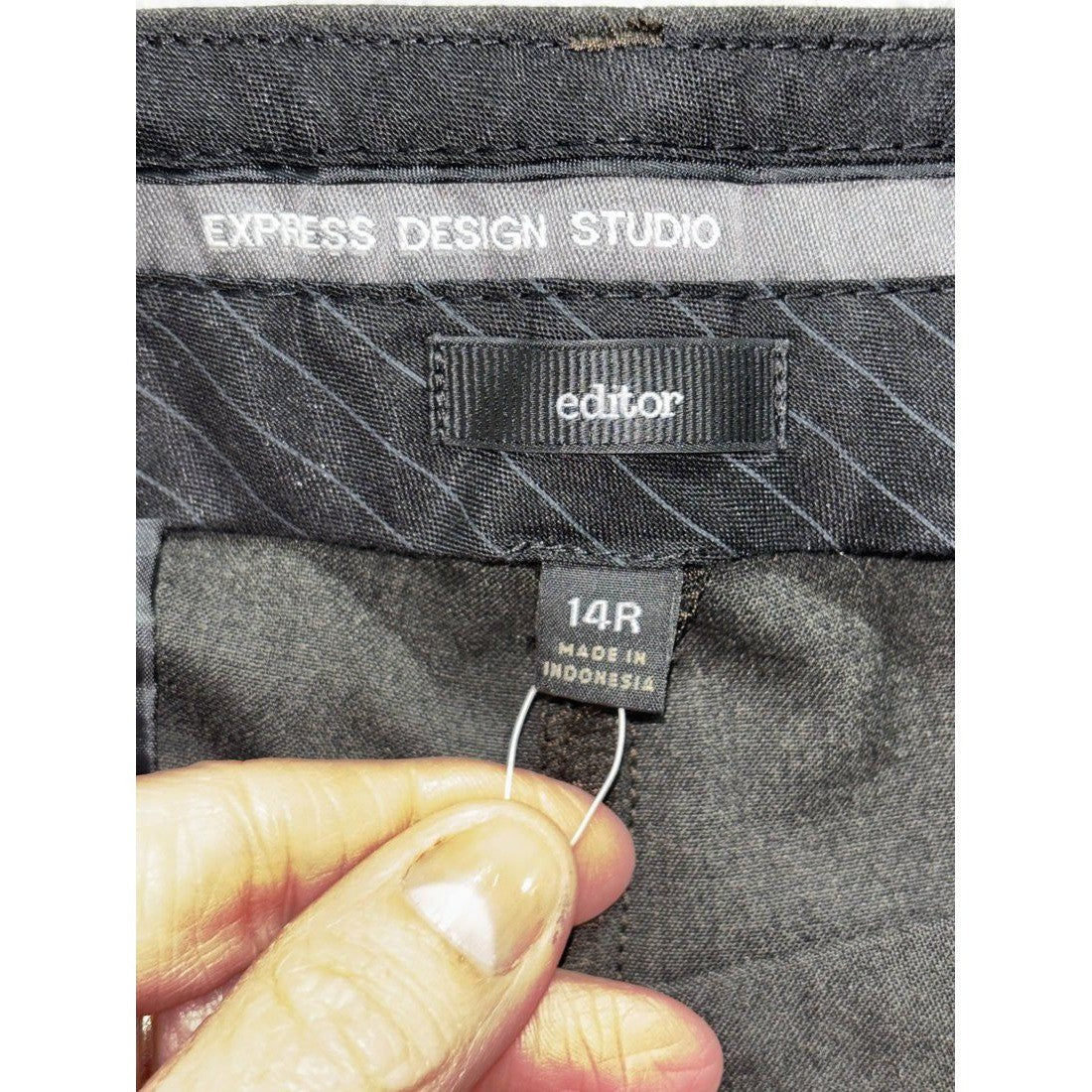 Express Women's Charcoal Editor Dress Pants 14R, photo 8 of 11