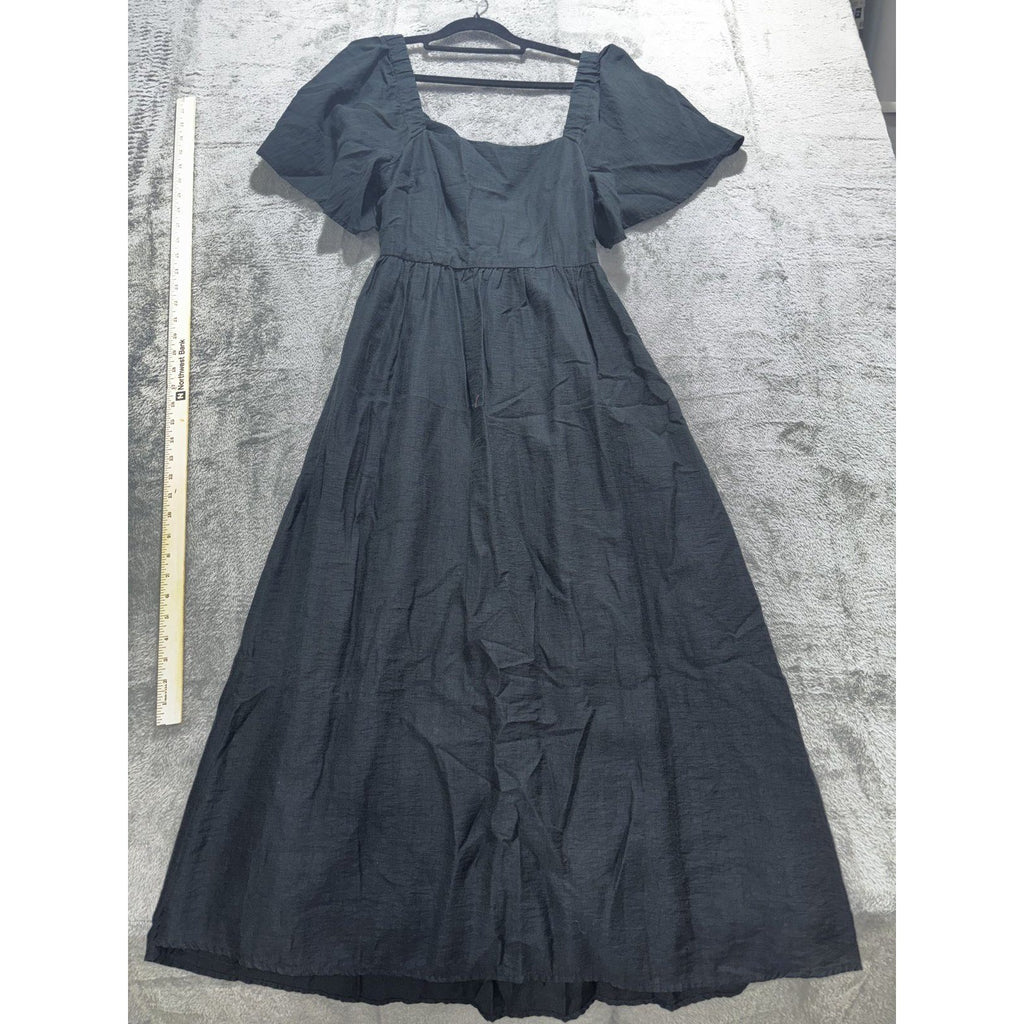 A New Day Women's Black Flutter Maxi Dress Size S
