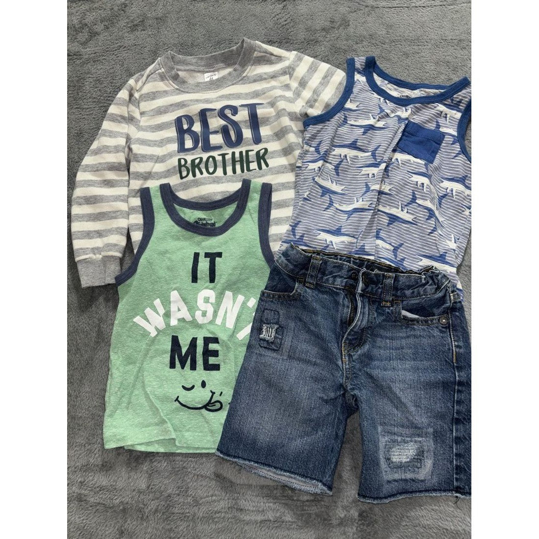 Carter's & OshKosh Toddler Boy Lot 4 Pieces 4T