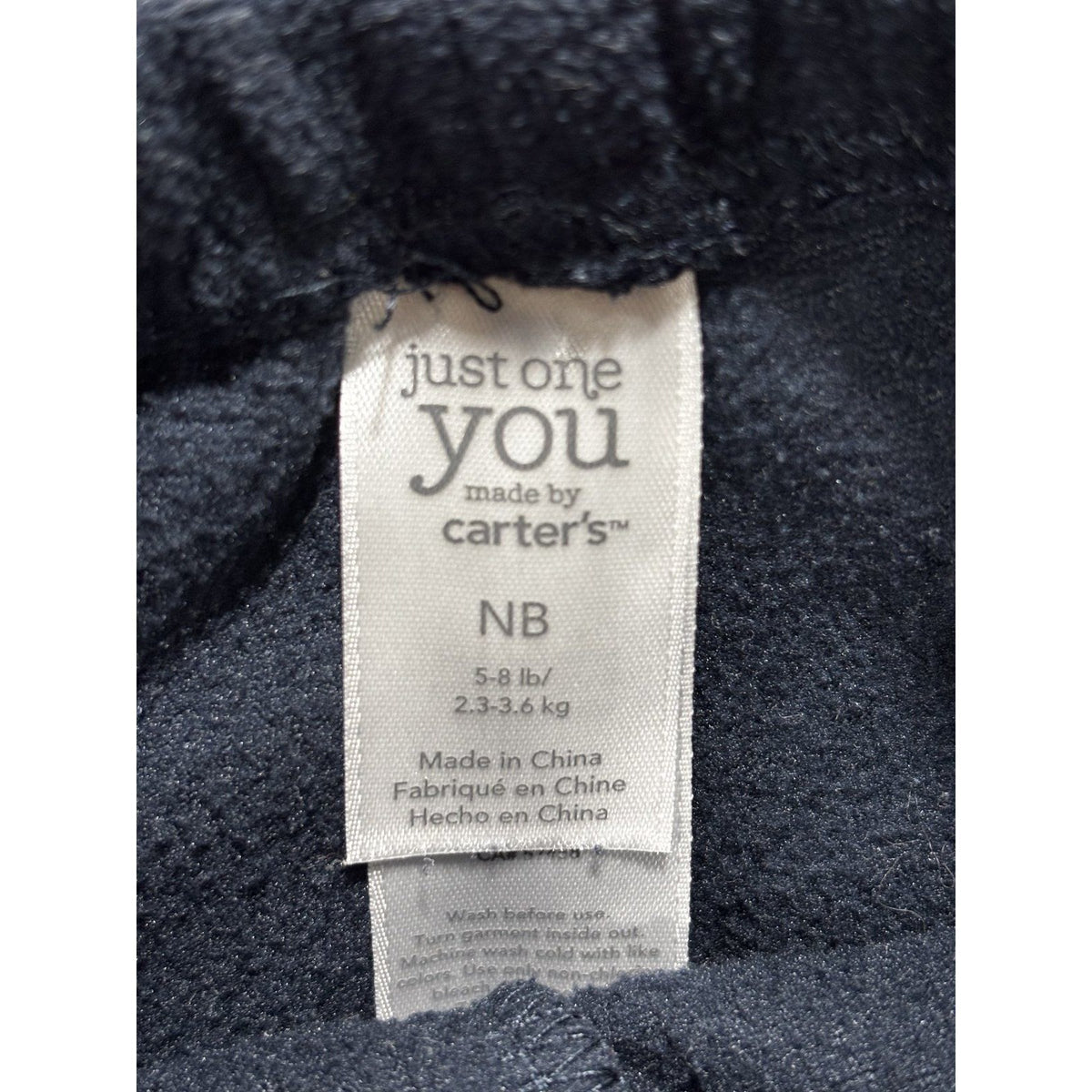 Carter's Baby Boy NB 6 Piece Bundle Sweatshirt Pants Bodysuits Sleeper Navy