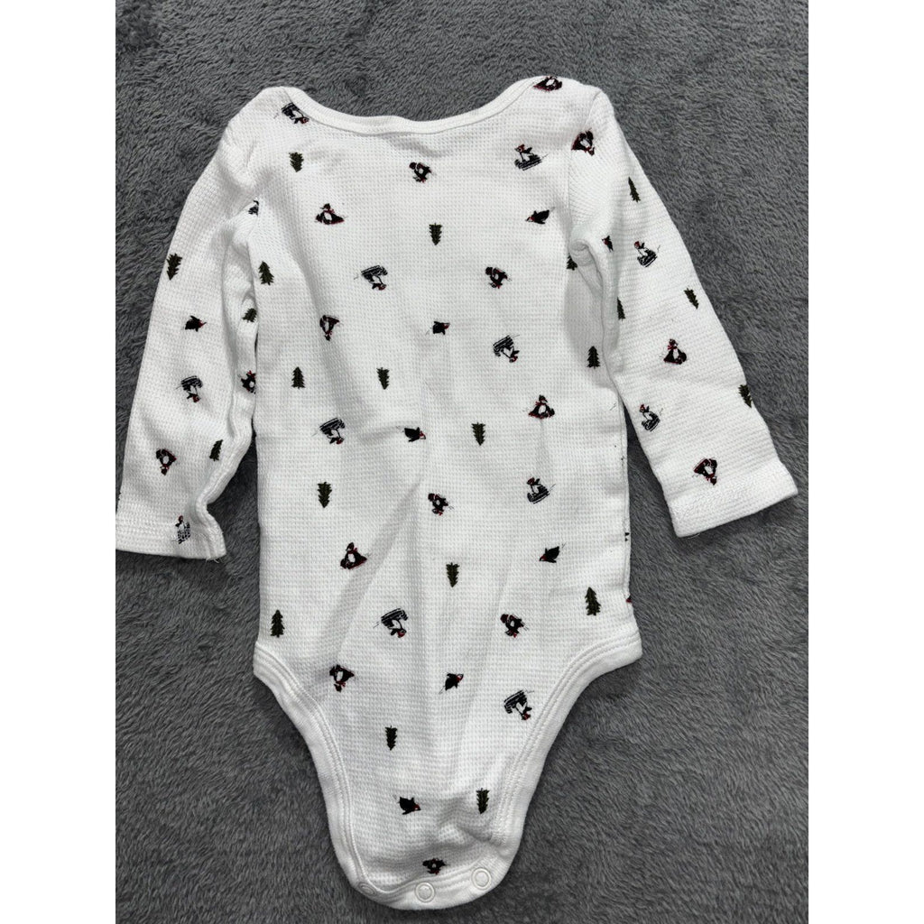 Carter's Baby Boy 12M 8 Piece Bundle Penguin Bodysuits Hoodie Pants Red Gray