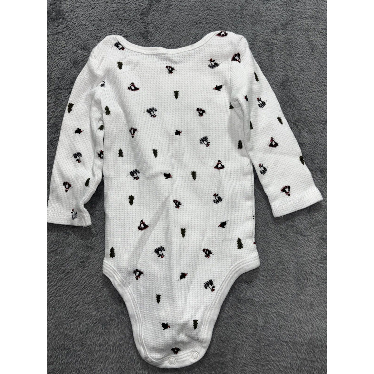 Carter's Baby Boy 12M 8 Piece Bundle Penguin Bodysuits Hoodie Pants Red Gray