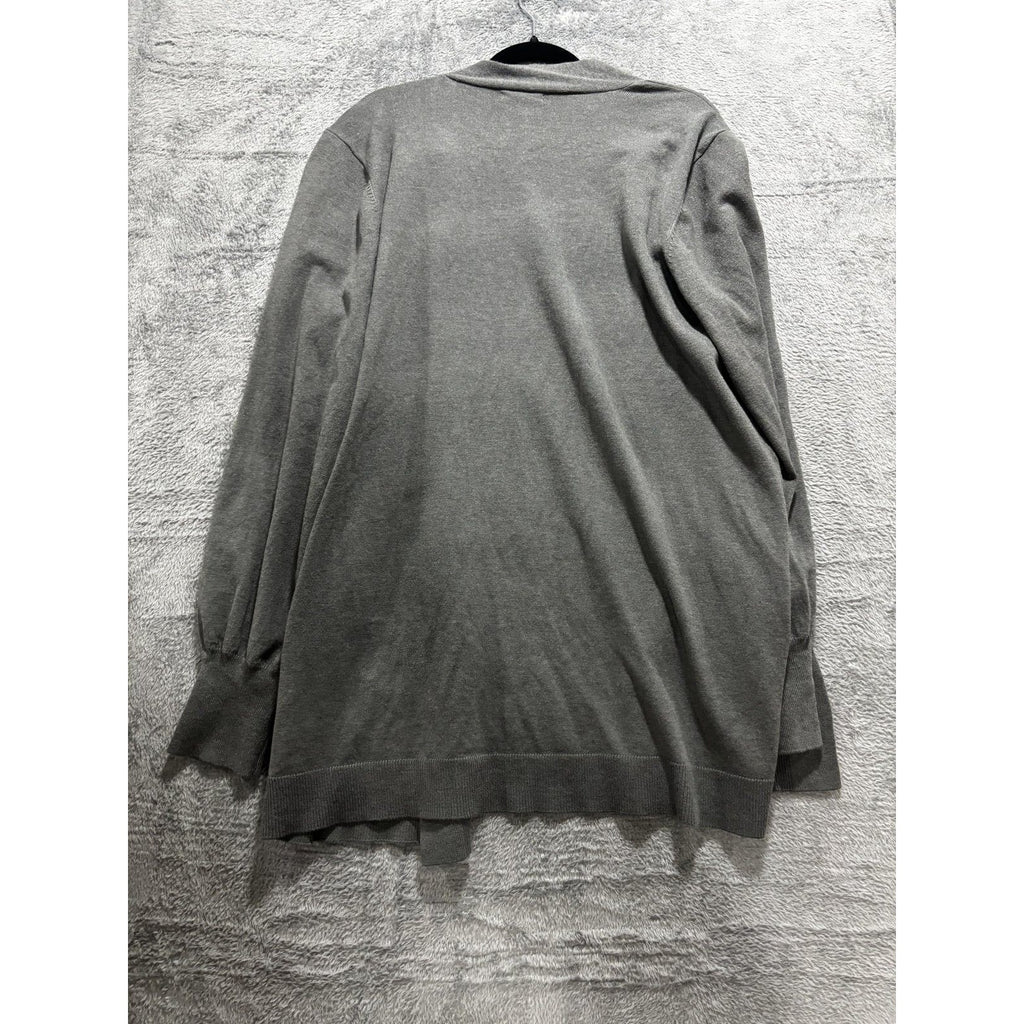 Maurices Womens XL Gray Open Front Cardigan Pockets Casual Cozy
