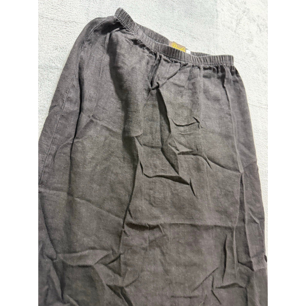 Doneckers of Ephrata S Black Linen Maxi Skirt Womens Boho Vintage Casual