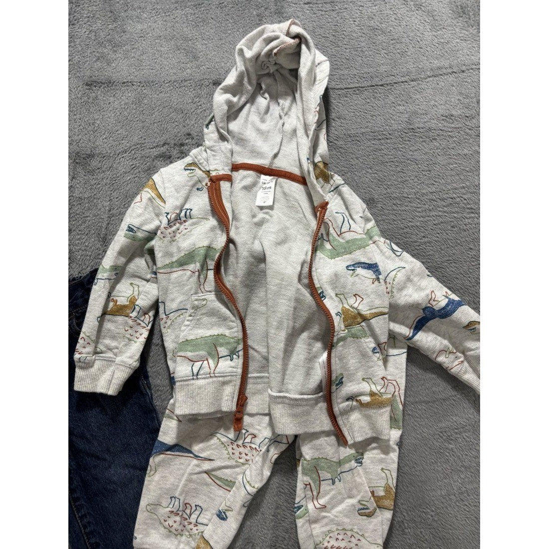 Baby Boy Dino Hoodie Pants Jeans Lot 4 Pcs 18M, photo 4 of 9