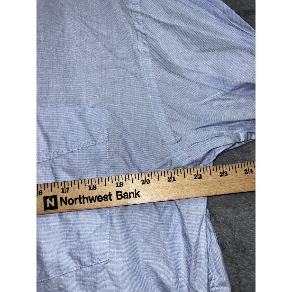Burberry London Mens 43 Light Blue Long Sleeve Button Up Dress Shirt Classic