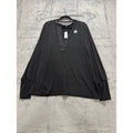 Banana Republic XL Black Womens V-Neck Long Sleeve Tunic Top Casual Cozy