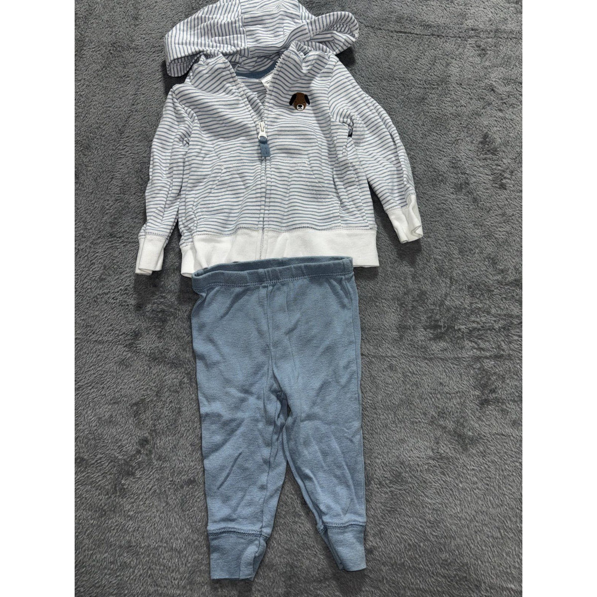 Carter's Baby Boy 6M 6 Piece Bundle Sleeper Hoodie Romper Shorts Tee Pants
