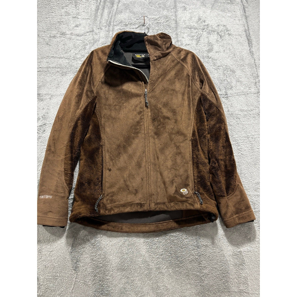 Mountain Hardwear Womens S Brown Full Zip Fleece Jacket Outdoor