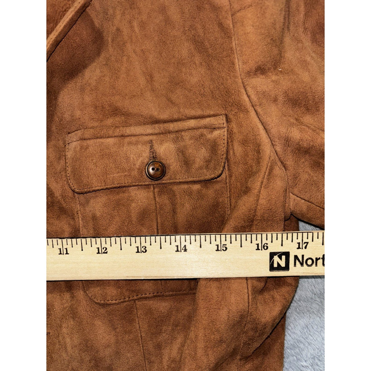 Ralph Lauren Women's Tan Suede Safari Jacket Size 10, photo 5 of 8
