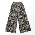 Mossimo Supply Co S/P Womens Black Cream Printed Wide Leg Pants Boho Casual