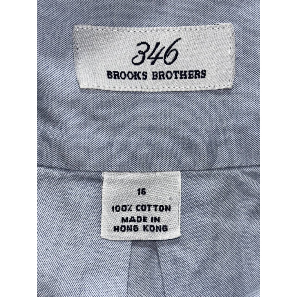Brooks Brothers Men's Light Blue Oxford Shirt 16, photo 7 of 8
