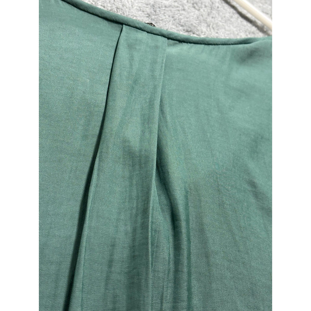Banana Republic Women's Green V-Neck Blouse Size XL, photo 4 of 11