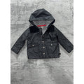 Carter's Baby 24M Hooded Jacket Coat Black Gingham Lined Snap Front