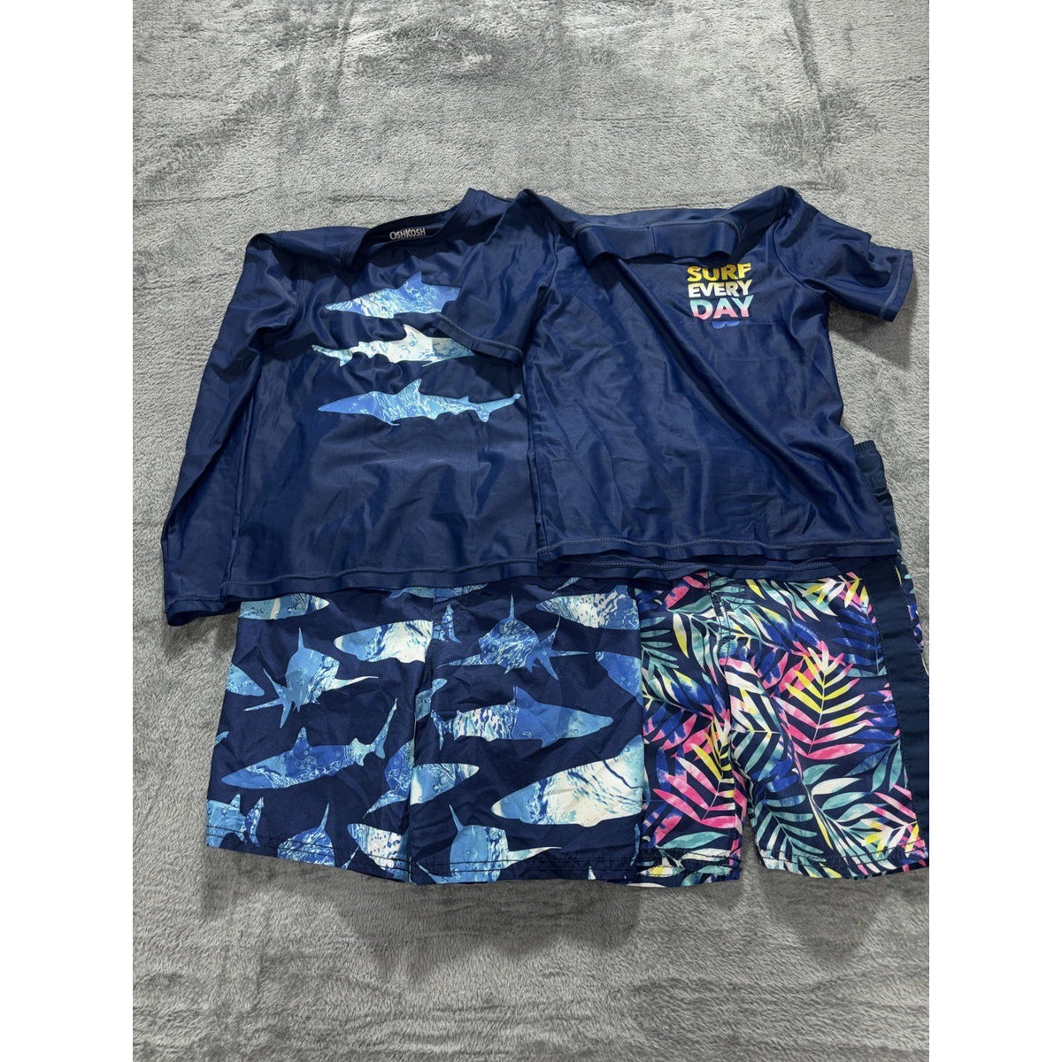 OshKosh B'gosh Boys Rash Guard Sets Lot 4 Pieces 6
