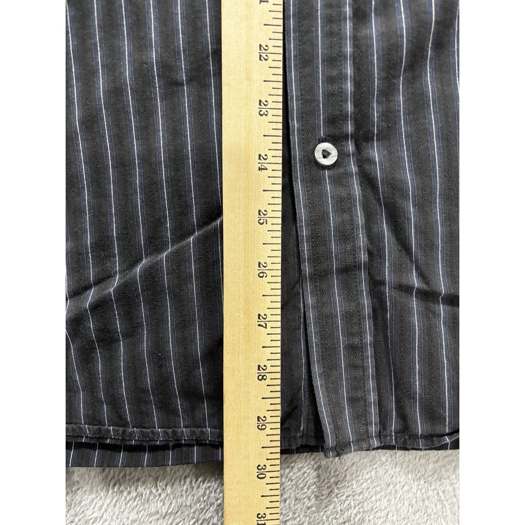 American Eagle Men's Black Pinstripe Shirt Size XL, photo 7 of 9