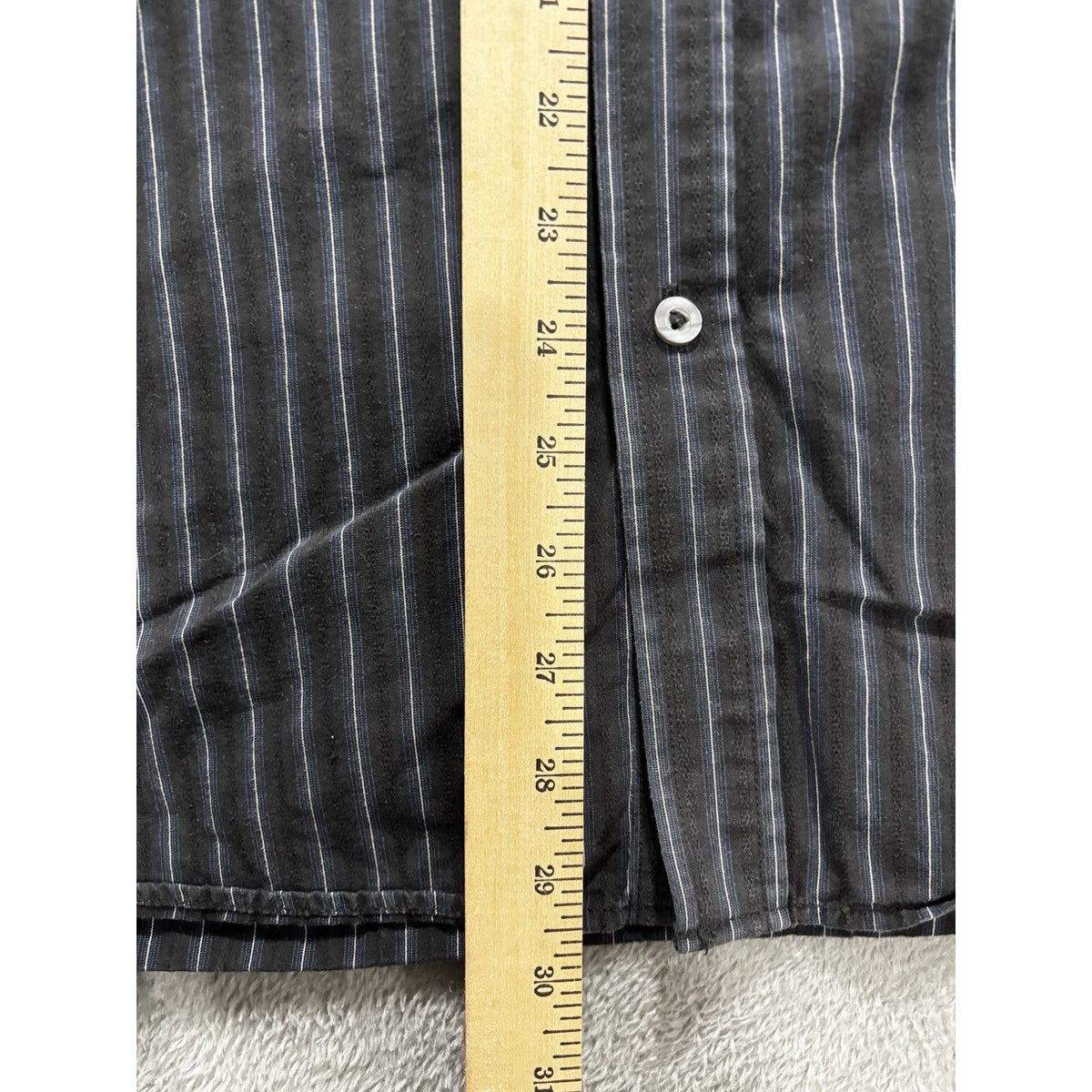 American Eagle Men's Black Pinstripe Shirt Size XL, photo 7 of 9