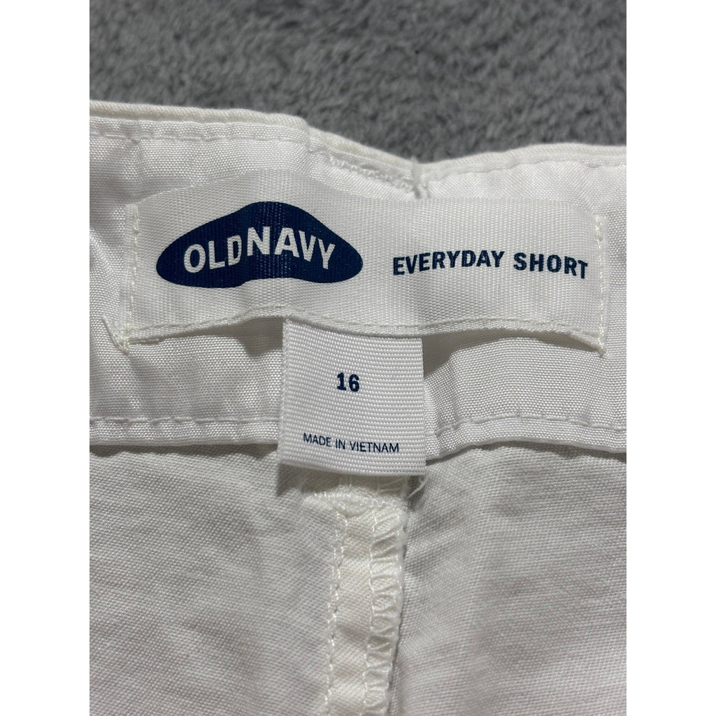 Old Navy 16 White Everyday Short Womens Casual Coastal Chino Shorts