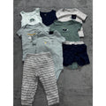 Carter's Baby 12M 8 Piece Bundle Bodysuits Tee Shorts Pants Dinosaur Turtle
