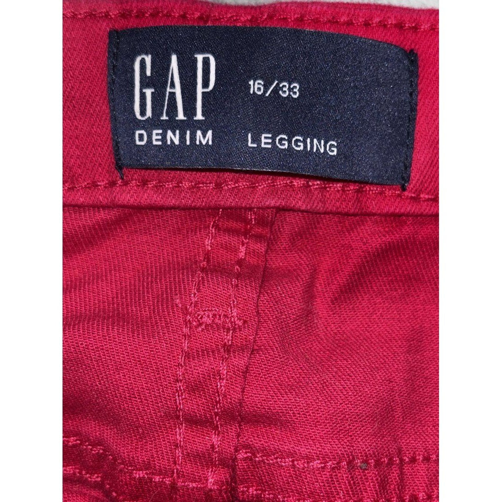 Gap Women's Raspberry Denim Legging Jeans Size 16/33, photo 6 of 13