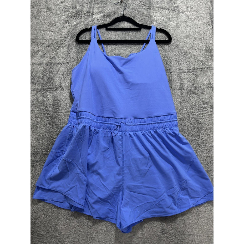 Avia Womens XL 16-18 Periwinkle Blue Athletic Romper Built In Shorts Activewear