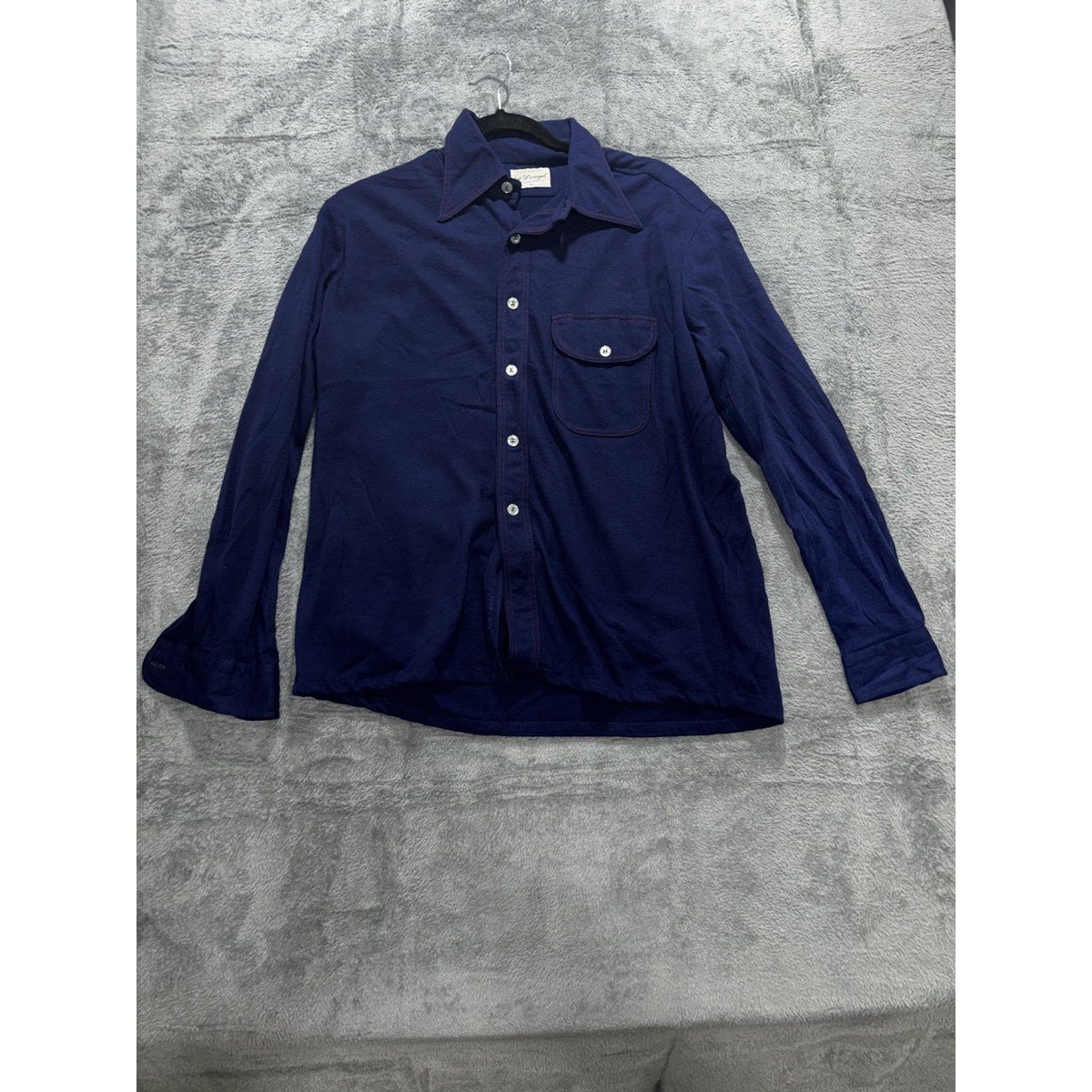 Gallerie Donegal Mens L Navy Long Sleeve Button Up Shirt Classic