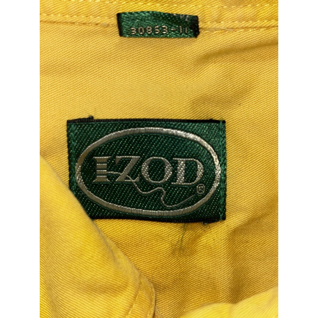 IZOD Men's Yellow Short Sleeve Shirt Size L, photo 9 of 12