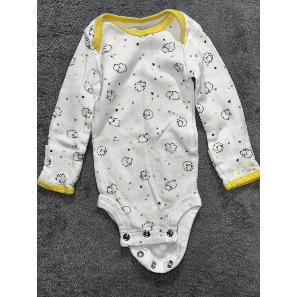 baby B'gosh Baby NB 5 Piece Bundle Hoodie Pants Bodysuits Yellow Gray
