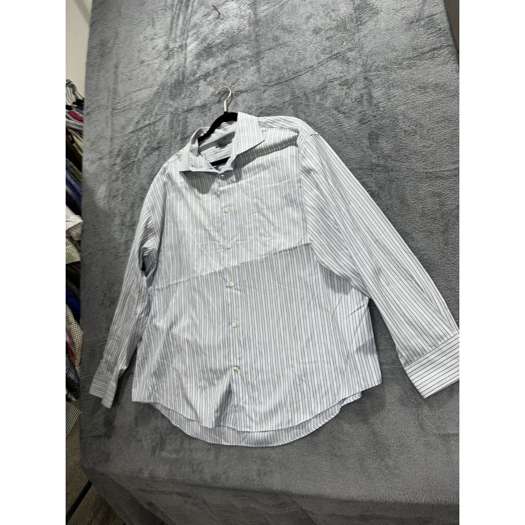 Johnston & Murphy Men's Gray Stripe Shirt Size XXL, photo 2 of 9
