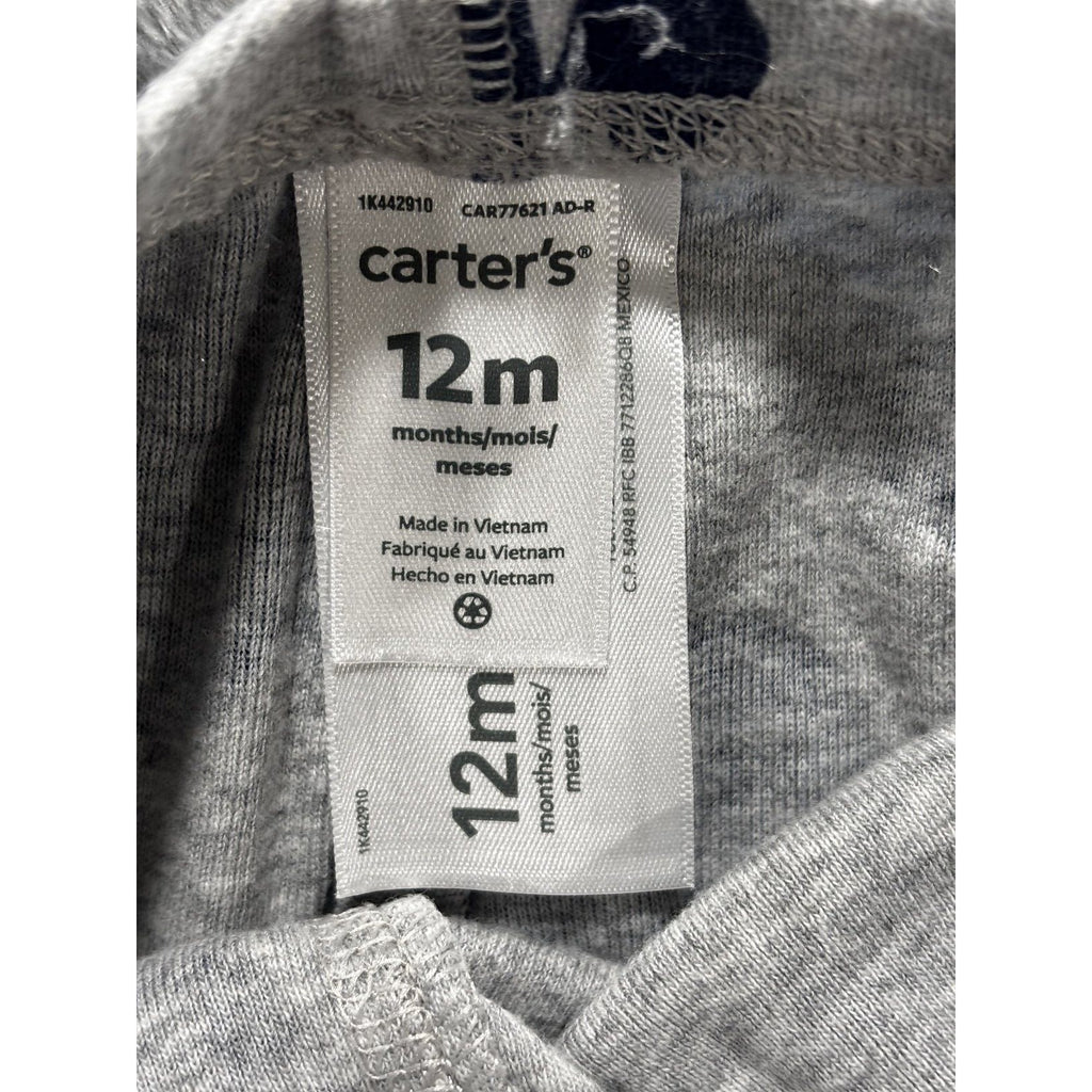 Carter's Baby Boy 12M 9 Piece Bundle Bodysuits Pants Jeans Shorts Hoodie Blue