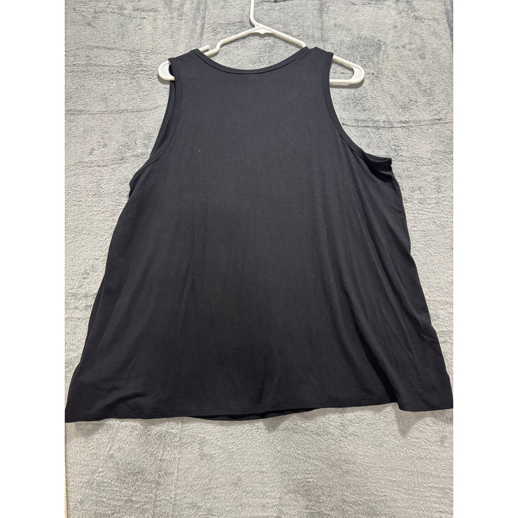 Old Navy Womens XL Tall Black Luxe Tank Top Sleeveless Casual Athleisure Basic