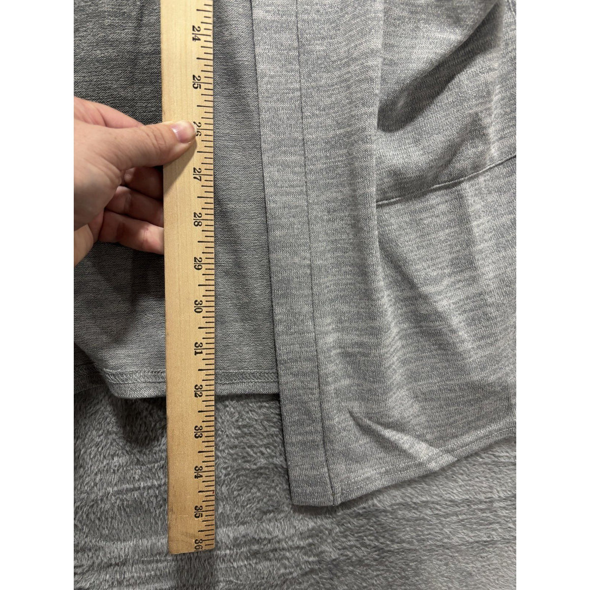 NWT Maurices Womens L Heather Gray Open Front Cardigan Drawstring Waist Casual