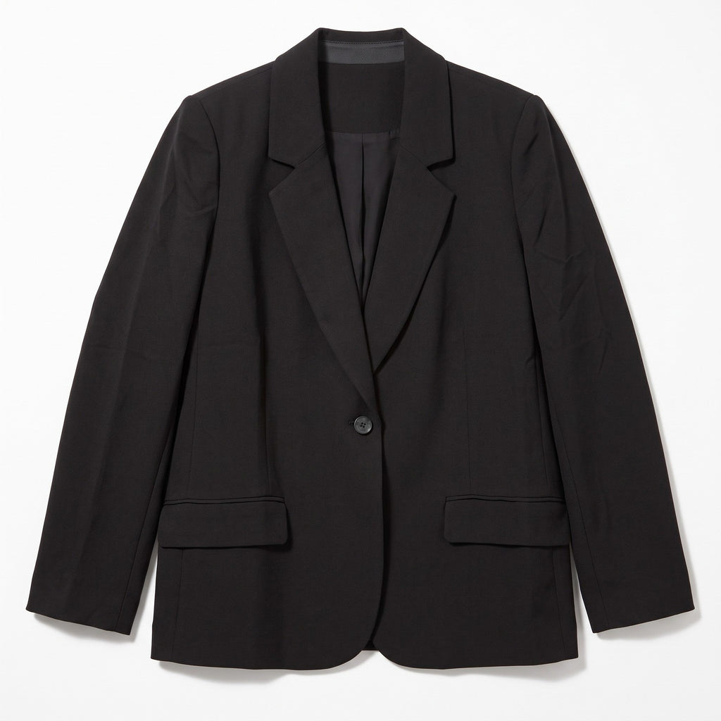 Spanx black single button blazer front