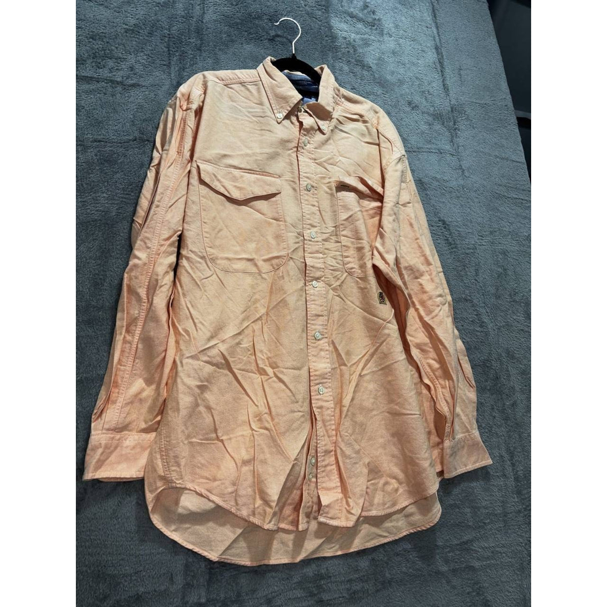 Tommy Hilfiger Men's Orange Oxford Shirt Size M, photo 3 of 8