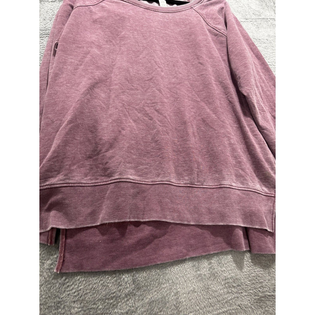 Balance Collection Womens XL Mauve Crewneck Sweatshirt Raglan Casual Athleisure