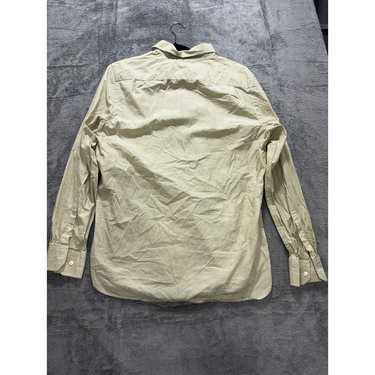Banana Republic Mens L Khaki Green Long Sleeve Button Up Dress Shirt Casual
